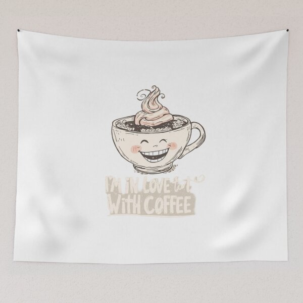 Item preview, I'm In Love With Coffee - Cute Retro Coffee Cup Illustration designed and sold by Chelevisuals.