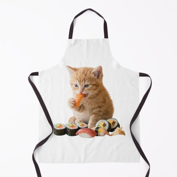 Item preview, Cute Cat Enjoying Sushi – Adorable Food Lover designed and sold by Carrinho21.