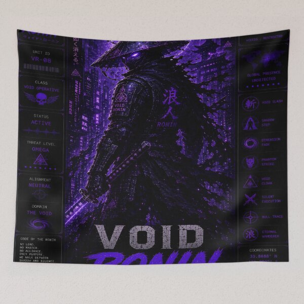 Item preview, Void Ronin (Series 9) - Cyberpunk Interstellar Shrouded Wanderer Art designed and sold by RiteshCenter.