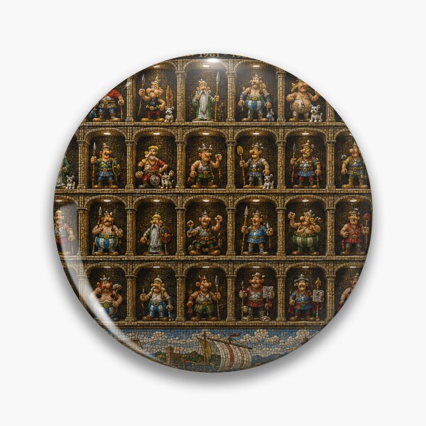 Item preview, Asterix & Obelix – Vintage Figurine Collection in 3D Micro-Mosaic designed and sold by JcAbstractArt.