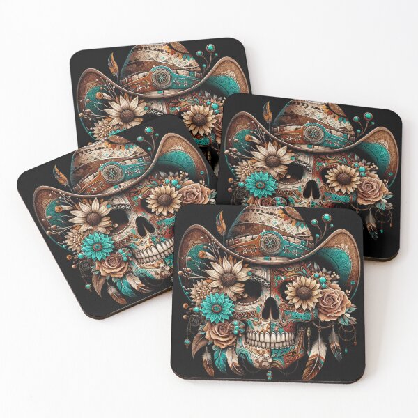 Item preview, Boho Western Skull Floral Illustration designed and sold by Articora.