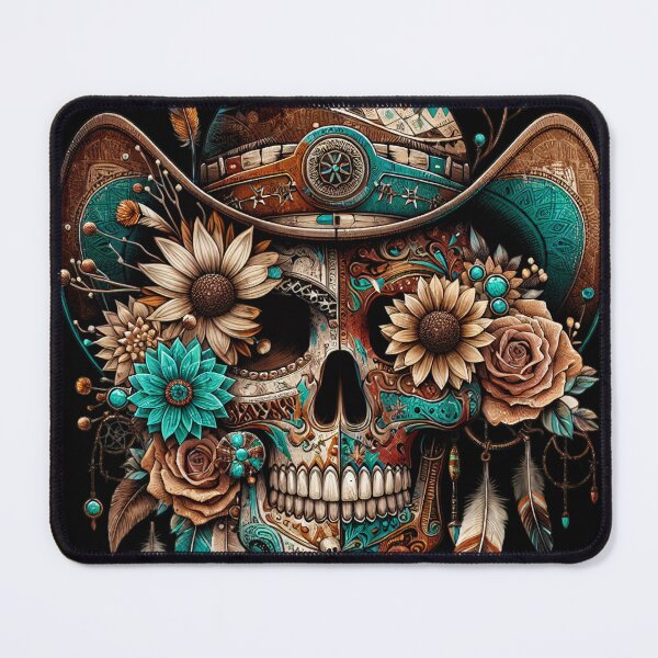 Item preview, Boho Western Skull Floral Illustration designed and sold by Articora.