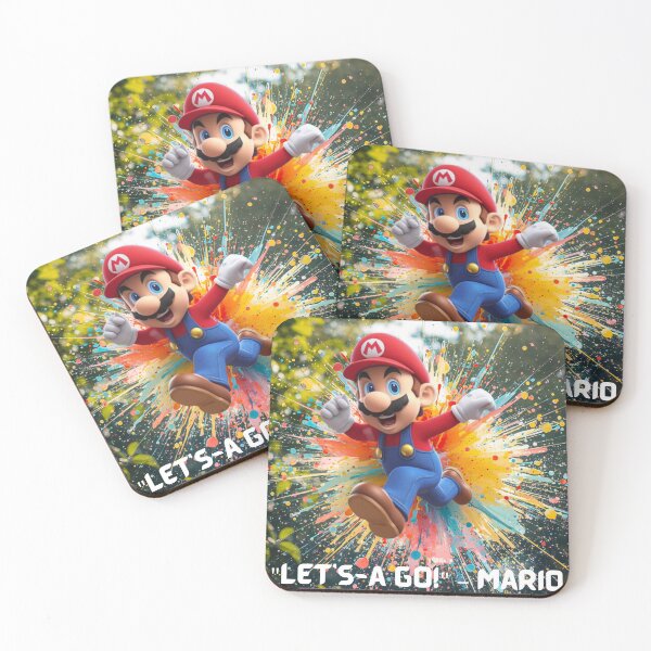 Item preview, Let’s-A-Go! Mario Splash Art – Color Burst Gaming Character Design | Retro Gamer Gift designed and sold by GloboStyle Design .