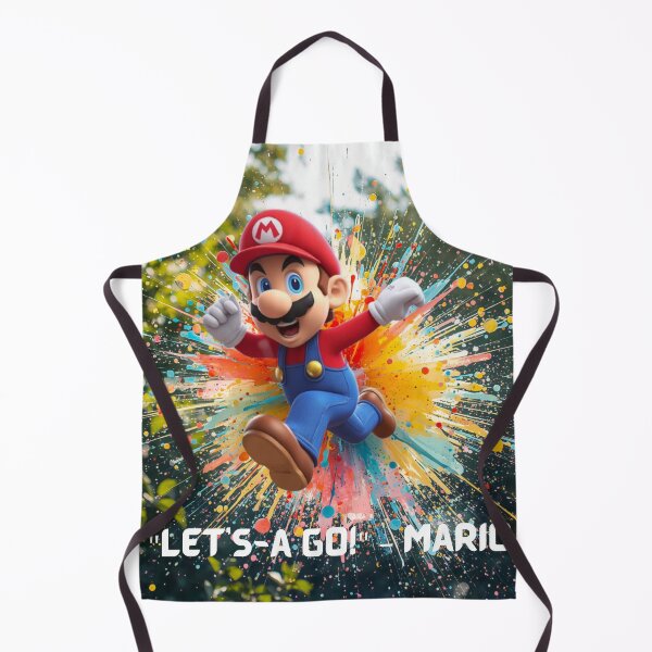 Item preview, Let’s-A-Go! Mario Splash Art – Color Burst Gaming Character Design | Retro Gamer Gift designed and sold by GloboStyle Design .
