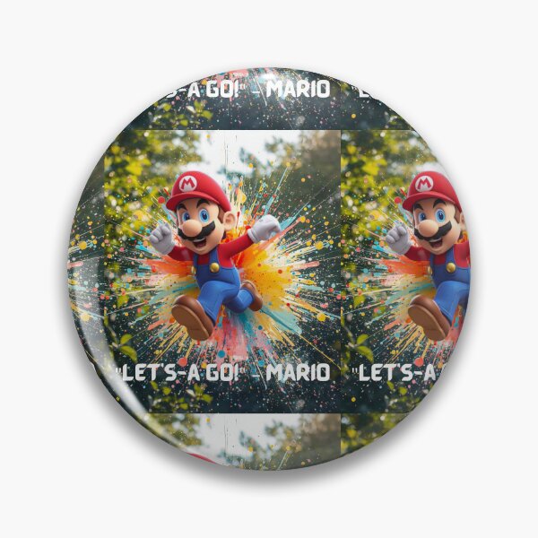 Item preview, Let’s-A-Go! Mario Splash Art – Color Burst Gaming Character Design | Retro Gamer Gift designed and sold by GloboStyle Design .