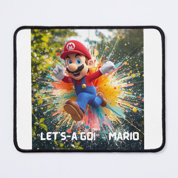 Item preview, Let’s-A-Go! Mario Splash Art – Color Burst Gaming Character Design | Retro Gamer Gift designed and sold by GloboStyle Design .