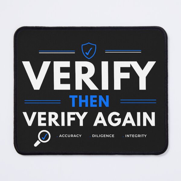 Item preview, Verify Then Verify Again | CPA Auditor Accounting Humor Design designed and sold by FCA SIR MERCH .