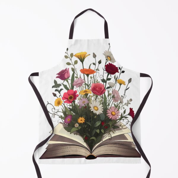 Item preview, Colorful wildflowers growing out of an open book designed and sold by Linework Studio.