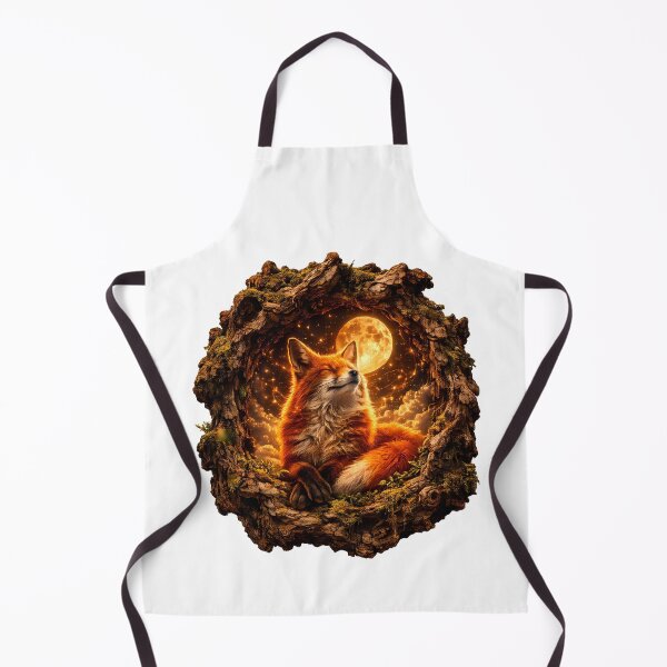 Item preview, Majestic fox Portrait in Rustic Bark Frame – Forest Wildlife Art designed and sold by GGAUL.