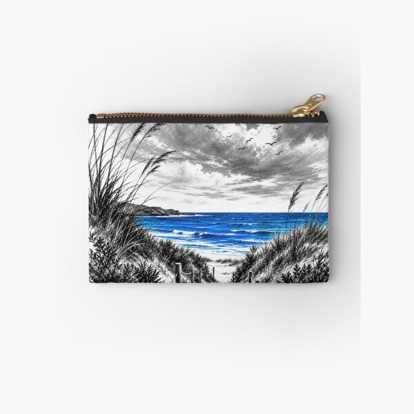 Item preview, Path to the Deep Blue: Artistic Coastal Sketch designed and sold by Saint Arts Studio.