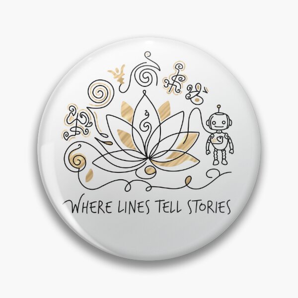 Item preview, Where Lines Tell Stories - Whimsical Botanical Lotus designed and sold by jee532.