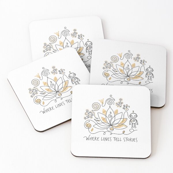 Item preview, Where Lines Tell Stories - Whimsical Botanical Lotus designed and sold by jee532.