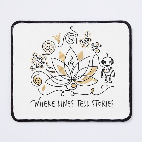 Item preview, Where Lines Tell Stories - Whimsical Botanical Lotus designed and sold by jee532.