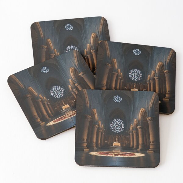 Item preview, Cathedral Wolf Window With Crimson Altar designed and sold by GeoWhimsy Studio.