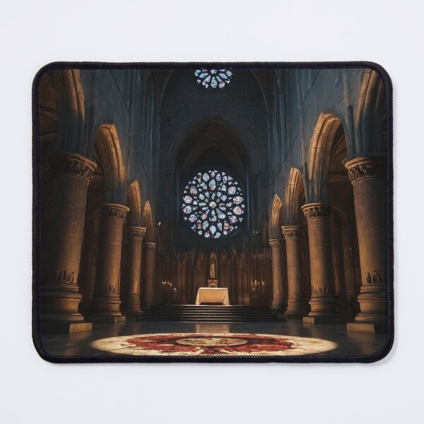 Item preview, Cathedral Wolf Window With Crimson Altar designed and sold by GeoWhimsy Studio.