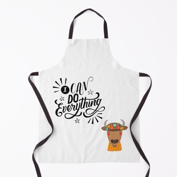 Item preview, Good vibe positive quote I can do everything Cute Floral Highland Cow Illustration – I Love Cows Kawaii Boho Farm Animal Design designed and sold by JessLamunn89.