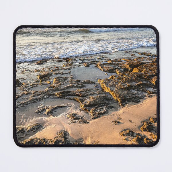 Item preview, Golden Hour Sunset on Rocky Sea Beach Coastline Landscape designed and sold by MariaAbaza.