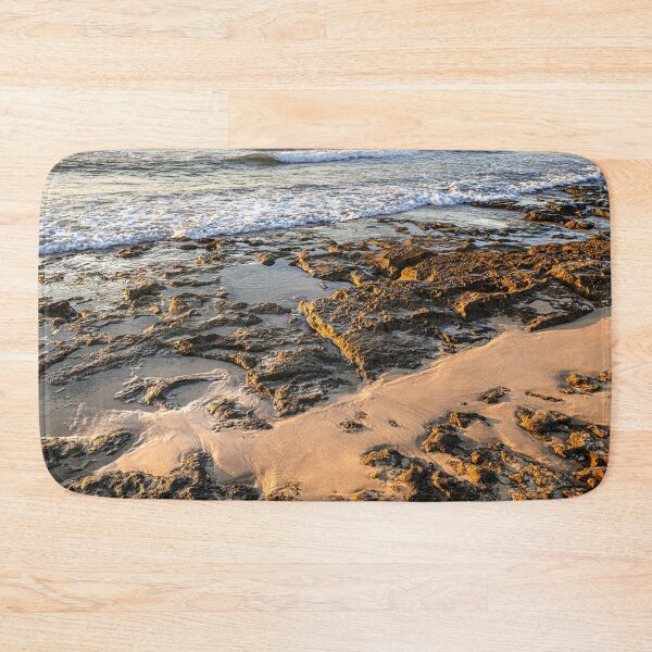 Item preview, Golden Hour Sunset on Rocky Sea Beach Coastline Landscape designed and sold by MariaAbaza.