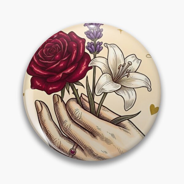 Item preview, Your Love Is My Light Vintage Hand Holding Bouquet Butterfly Engraving designed and sold by Good Vibes .