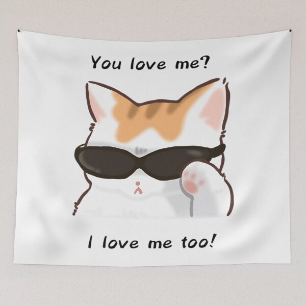 Item preview, Cool Cat With Sunglasses | Funny Cute Meme Kitty Aesthetic Art designed and sold by Dyan4.