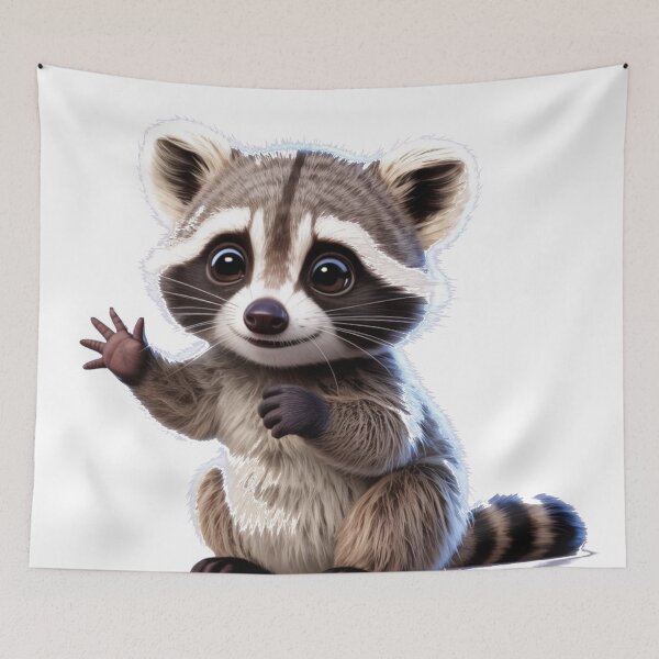 Item preview, Cute Loveable Baby Racoon designed and sold by JocartyGifts.