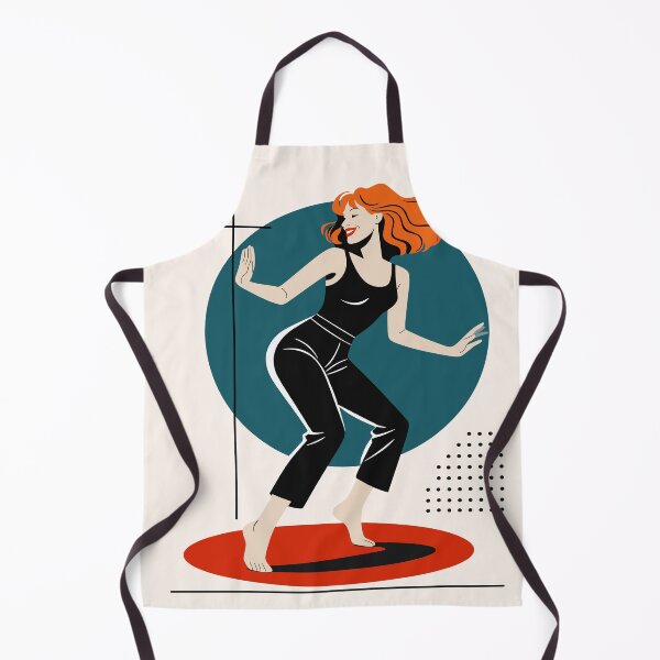 Item preview, Retro Dancing Woman Line Art designed and sold by Studio pod Burom.