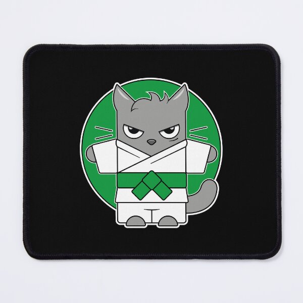 Item preview, Green Belt Judo Cat designed and sold by eve streets.