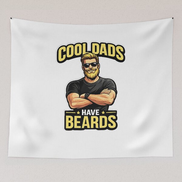 Item preview, Cool Dads Beard Style – Vintage Bearded Father T-Shirt Design designed and sold by nncreator.