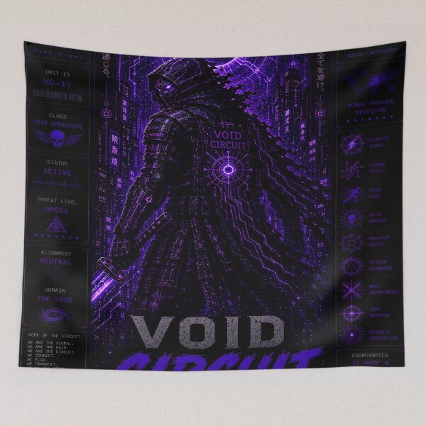 Item preview, Void Circuit (Series 9) - Cyberpunk Interstellar Netrunner Grid Art designed and sold by RiteshCenter.