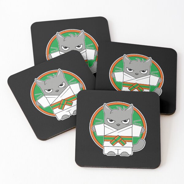 Item preview, Orange Green Belt Judo Cat designed and sold by eve streets.
