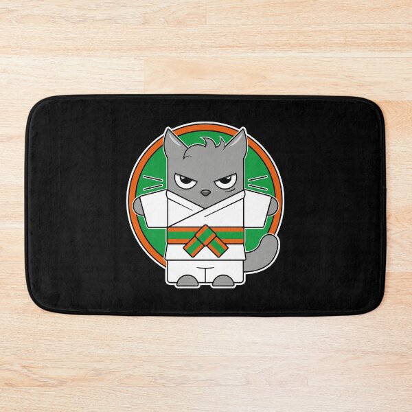 Item preview, Orange Green Belt Judo Cat designed and sold by eve streets.