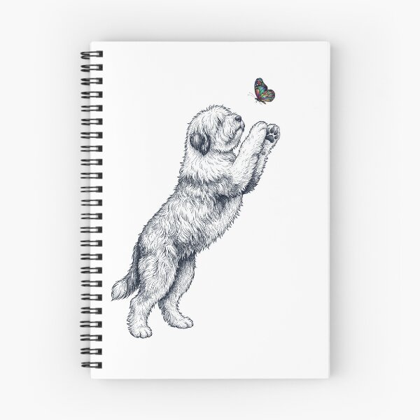 Item preview, Vintage Old English Sheepdog with Butterfly Dog Mom Owner designed and sold by TerryConnells.