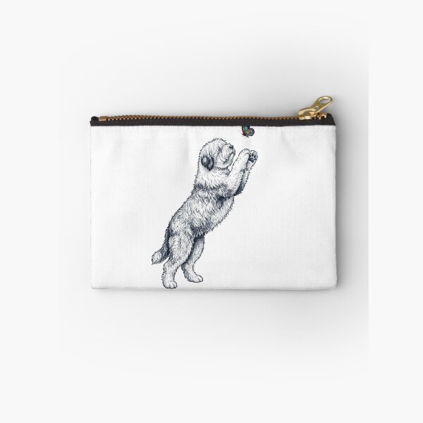 Item preview, Vintage Old English Sheepdog with Butterfly Dog Mom Owner designed and sold by TerryConnells.