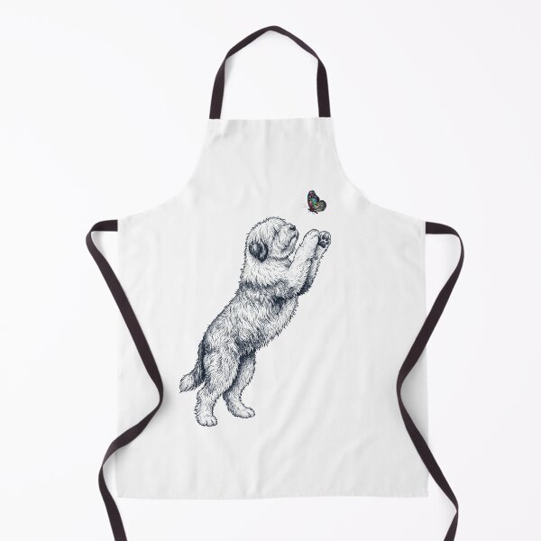 Item preview, Vintage Old English Sheepdog with Butterfly Dog Mom Owner designed and sold by TerryConnells.