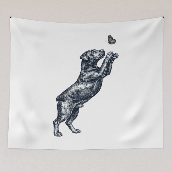 Item preview, Vintage Patterdale Terrier with Butterfly Dog Mom Owner designed and sold by TerryConnells.
