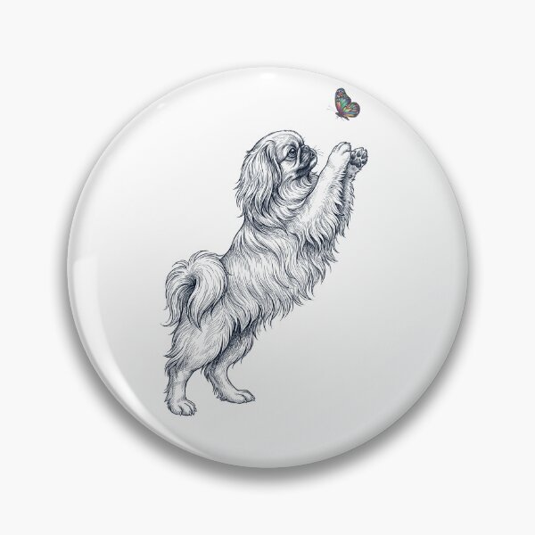 Artikelvorschau, Vintage-Pekinese mit Schmetterling, Hundemama-Besitzerin entworfen und verkauft von TerryConnells.