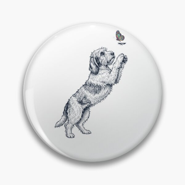 Item preview, Vintage Petit Basset Griffon Vendeen with Butterfly Dog Mom Owner designed and sold by TerryConnells.