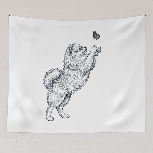 Item preview, Vintage Pomeranian with Butterfly Dog Mom Owner designed and sold by TerryConnells.