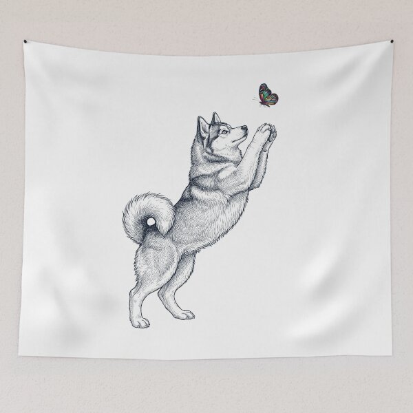 Item preview, Vintage Pomsky with Butterfly Dog Mom Owner designed and sold by TerryConnells.