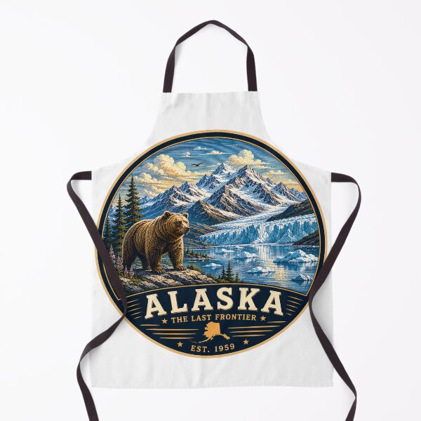 Item preview, Alaska Retro State Badge – Vintage Travel Graphic designed and sold by Mac Sketches.
