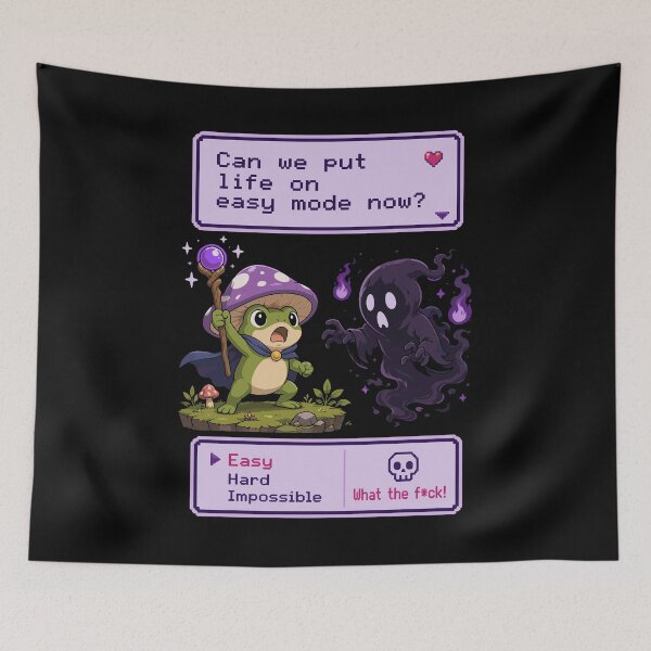 Item preview, Can We Put Life On Easy Mode Now Easy Hard What The Fuck designed and sold by LOUP-SOLI.