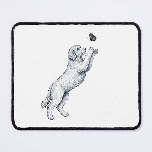 Item preview, Vintage Portuguese Water Dog with Butterfly Dog Mom Owner designed and sold by TerryConnells.