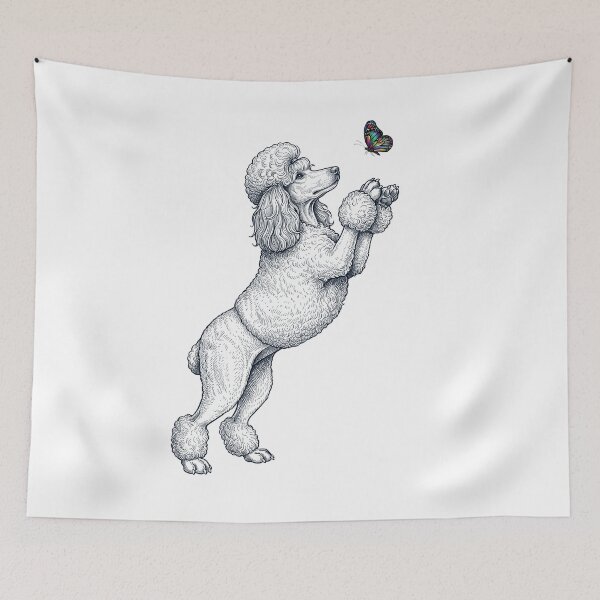 Item preview, Vintage Poodle with Butterfly Dog Mom Owner designed and sold by TerryConnells.