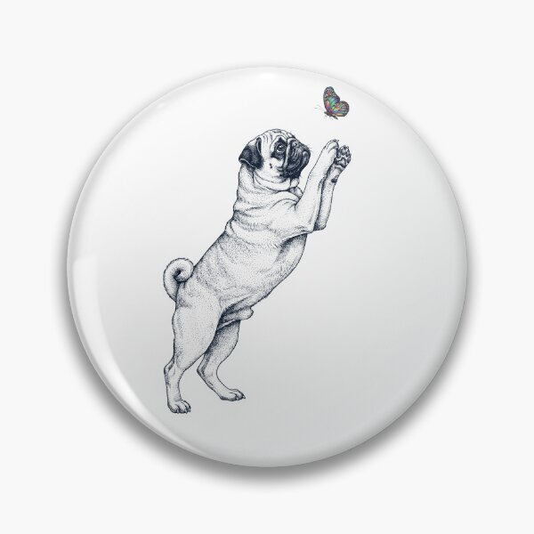 Item preview, Vintage Pug with Butterfly Dog Mom Owner designed and sold by TerryConnells.