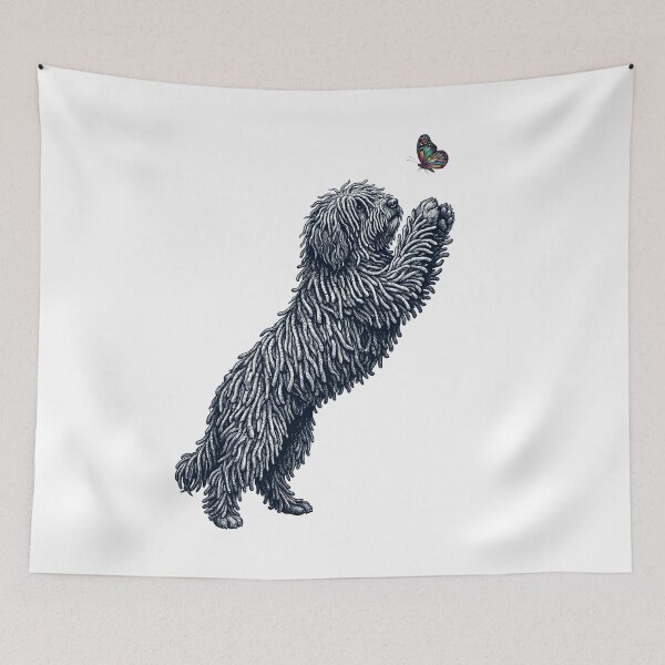 Item preview, Vintage Puli with Butterfly Dog Mom Owner designed and sold by TerryConnells.