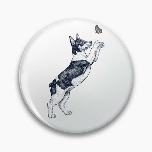 Item preview, Vintage Rat Terrier with Butterfly Dog Mom Owner designed and sold by TerryConnells.