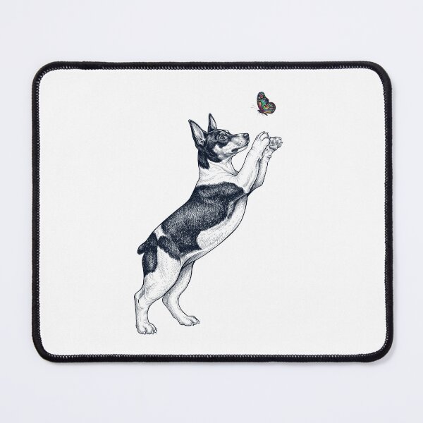 Item preview, Vintage Rat Terrier with Butterfly Dog Mom Owner designed and sold by TerryConnells.