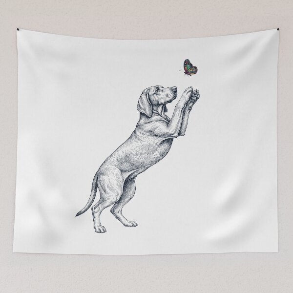 Item preview, Vintage Redbone Coonhound with Butterfly Dog Mom Owner designed and sold by TerryConnells.