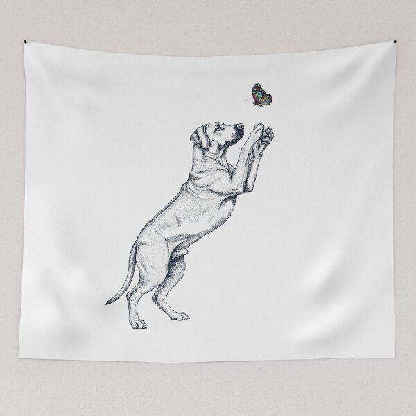 Item preview, Vintage Rhodesian Ridgeback with Butterfly Dog Mom Owner designed and sold by TerryConnells.