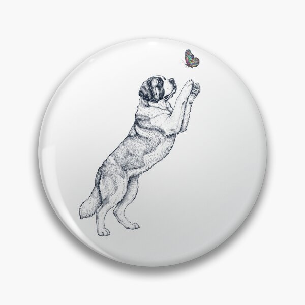 Item preview, Vintage Saint Bernard with Butterfly Dog Mom Owner designed and sold by TerryConnells.
